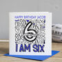 Personalised 6th Birthday Card, thumbnail 1 of 5