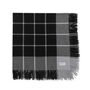 Checked Square Cashmere Stole Black And Grey, thumbnail 1 of 3