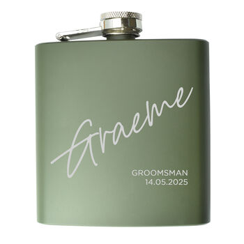 Personalised Wedding Party Hip Flask, 2 of 12