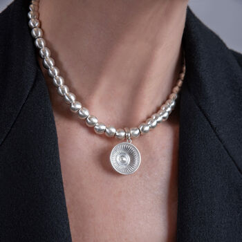 Silver Pearl Necklace, 3 of 6