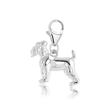 Schnauzer Charm Sterling Silver, 5 of 12