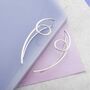 Sterling Silver Loop Drop Earrings, thumbnail 3 of 7