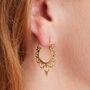 Gold Plated Silver Filigree Sleeper Hoops, thumbnail 1 of 9