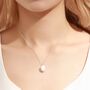 Sterling Silver Delicate Genuine Baroque Pearl Pendant Necklace, thumbnail 3 of 10