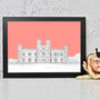 Leeds Castle Architectural Drawing Print, thumbnail 3 of 10