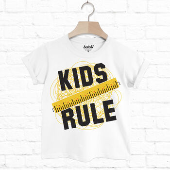 Kids Rule Children's Slogan T Shirt, 2 of 2