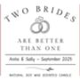 Two Brides Personalised Wedding Gift, Funny Same Sex Lesbian Candle, thumbnail 7 of 10