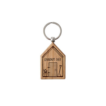 Oak House Keyring 'Grandad's Shed', 2 of 2