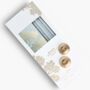 French Brass Candle Gift Set 'Celadon', thumbnail 2 of 5