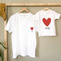 Personalised Daddy/ Mummy And Me Heart Father's Day T Shirt Set, thumbnail 1 of 7