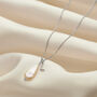 Diamond Letter And Teardrop Freshwater Pearl Necklace, thumbnail 1 of 7