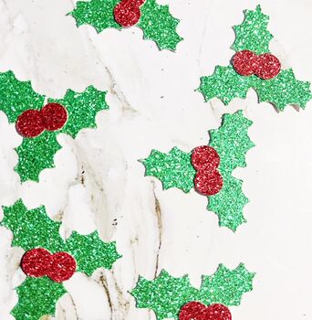 16 X Holly And Berry Christmas Confetti, Centrepiece, Table Decor, Festive, 4 of 4