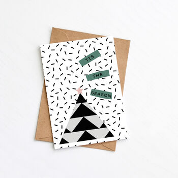 Geometric Christmas Card Pack Of Six, 2 of 4