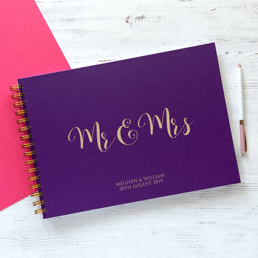 Personalised Mr And Mrs Guest Book/Memory Book Or Album By jin.b