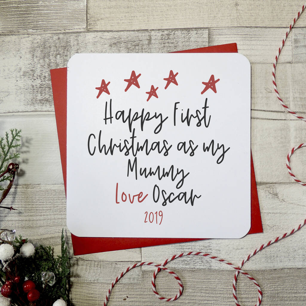 happy first christmas as my mummy personalised card by parsy card co ...