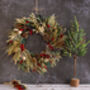Dried Flower Door Wreath. Country Cottage, thumbnail 2 of 6