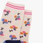 Bees Floral Posies Women's Bamboo Socks Gardening Cream, thumbnail 2 of 4