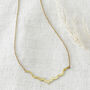 Fair Trade Handmade Minimalist Brass Clavicle Necklace, thumbnail 3 of 11