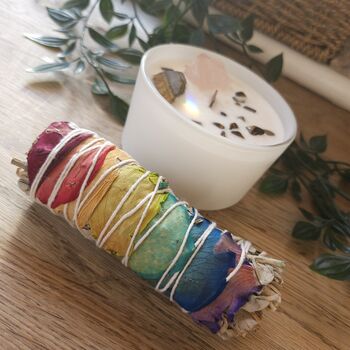 Chakra Crystal Candles And Sage Wands, 6 of 11