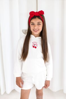 Ladies Embroidered Cherry Mama Mini Me Matching Hoodie, 5 of 6