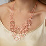 Cascading Interlinked Tiered Hoop Necklace, thumbnail 1 of 3