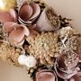 Pink And Gold Glittery Pinecone Wreath, thumbnail 8 of 8