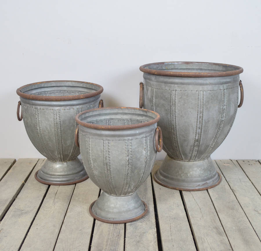 Zinc Urn Plant Pot By The Orchard