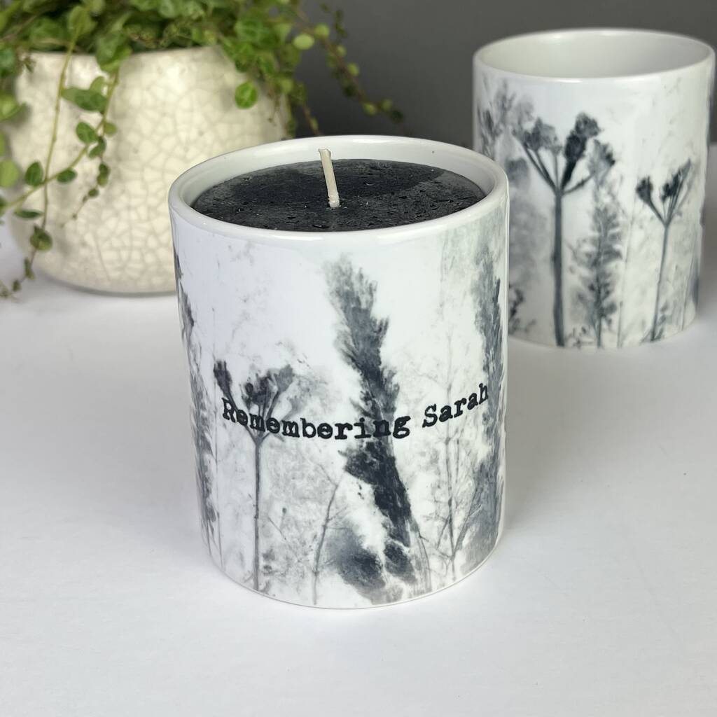 Personalised Candle Pot With Wildflower Meadow Print, 1 of 12