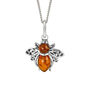Sterling Silver Baltic Amber Bumble Bee Necklace, thumbnail 3 of 12