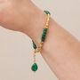 Emerald And Gold Plated Silver Beaded Bracelet, thumbnail 4 of 12