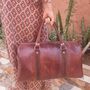 Genuine Leather Holdall Duffel Weekender, thumbnail 10 of 12