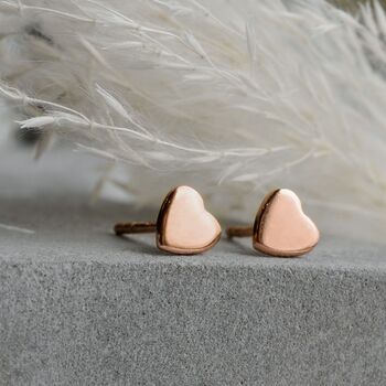 Rose Gold Heart Earrings, Happy Mothers Day, 2 of 5