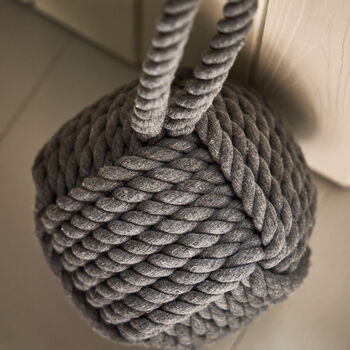 Natural Grey Rope Door Stop, 3 of 4