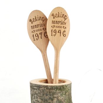 Personalised Baking Memories Wooden Spoon, 2 of 4