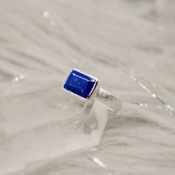 Lapis Lazuli Ring: Sterling Silver, December Birthstone, 5 of 10