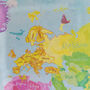 Personalised Childrens World Map Notice Board, thumbnail 5 of 8