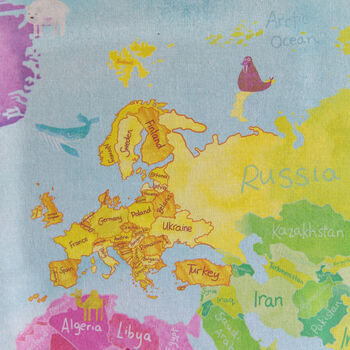 Personalised Childrens World Map Notice Board, 5 of 8