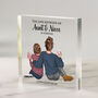 Personalised Auntie And Niece Portrait Print Acrylic Block, thumbnail 1 of 7