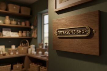 Brass With Antique Plaque With Customization, 3 of 6