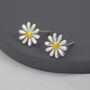 Sterling Silver Aster Daisy Flower Stud Earrings, thumbnail 4 of 12