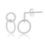 Kelso Sterling Silver And Gold Interlinking Earrings, thumbnail 4 of 12