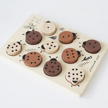 Wooden Tray Puzzle Count To 10 Ladybirds, 4 of 5