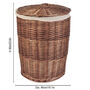 Large Round Laundry Basket With Lining, thumbnail 2 of 6