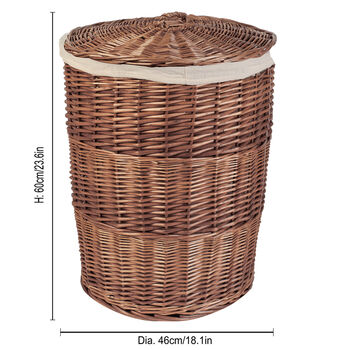 Large Round Laundry Basket With Lining, 2 of 6