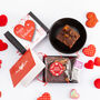 Happy Valentines Mini Vegan Brownie And Tea Gift, thumbnail 1 of 2