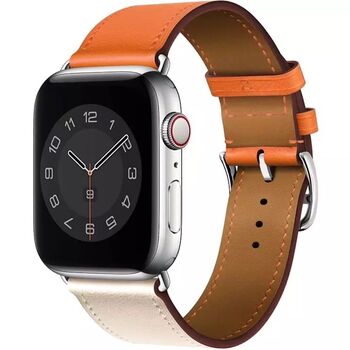 Vegan Leather Apple Watch Strap In Red, 3 of 4