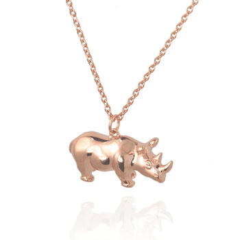 Personalised Rhino Necklace, 7 of 10