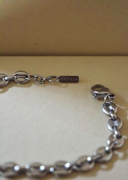 Silver 6mm Marina Chain Bracelet Adjustable Gift, 3 of 8