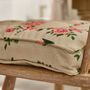 Set Of Two Country Rose Seat Cushions With Ties, thumbnail 4 of 5