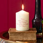 Personalised Pink Flower Pillar Candle, thumbnail 2 of 2